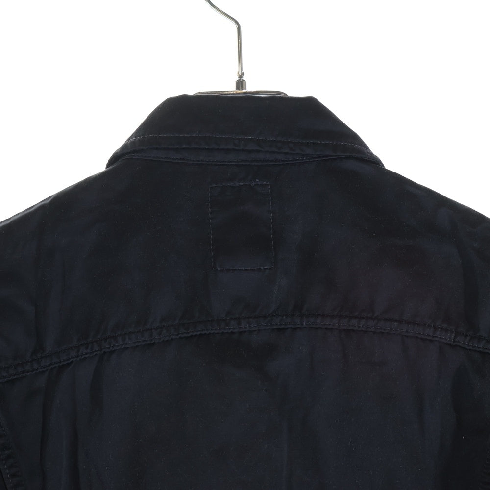 DIESEL(ディーゼル) 00S FEMALES ショート丈 サテン 半袖トラッカージャケット ブラック レディース