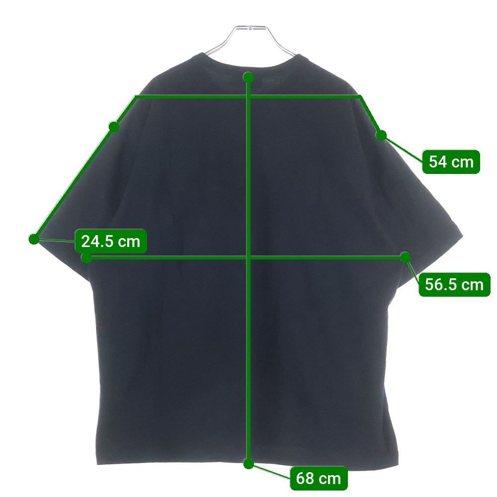 kolor(カラー) 24SS ×CASBA カズバ メッシュポケット コットン オーバーサイズ クルーネック 半袖Tシャツ カットソー ブラック 24SCM-T26219S