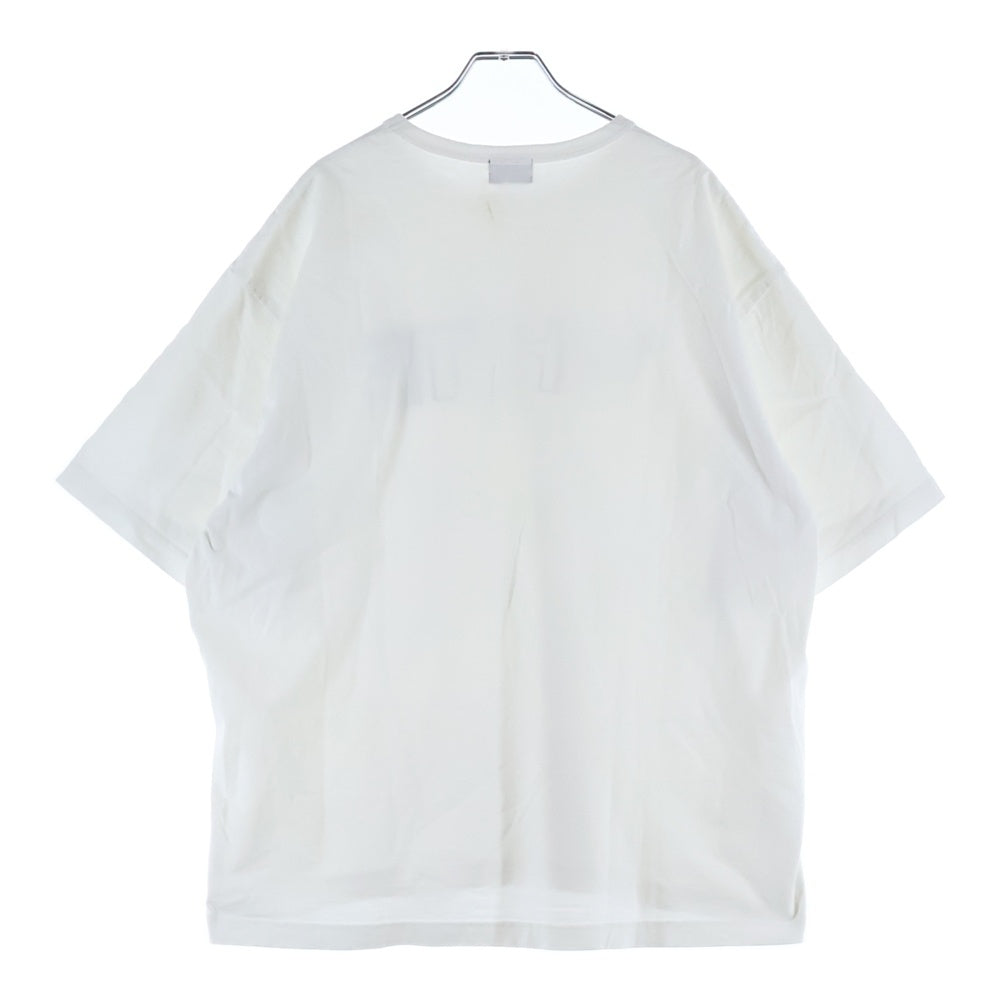 kolor(カラー) 24AW フロント刺繍デザイン 度詰めコットン 天竺 クルーネック 半袖Tシャツ カットソー ホワイト 24WCM-T15208