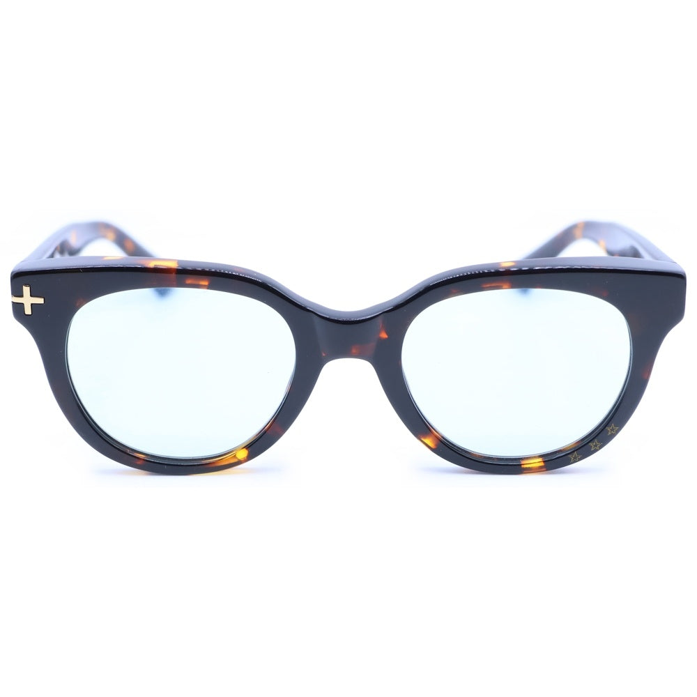 N.S.H(エヌエスエイチ) スターモチーフデザイン ボストン カラーレンズ サングラス メガネ ブラウン