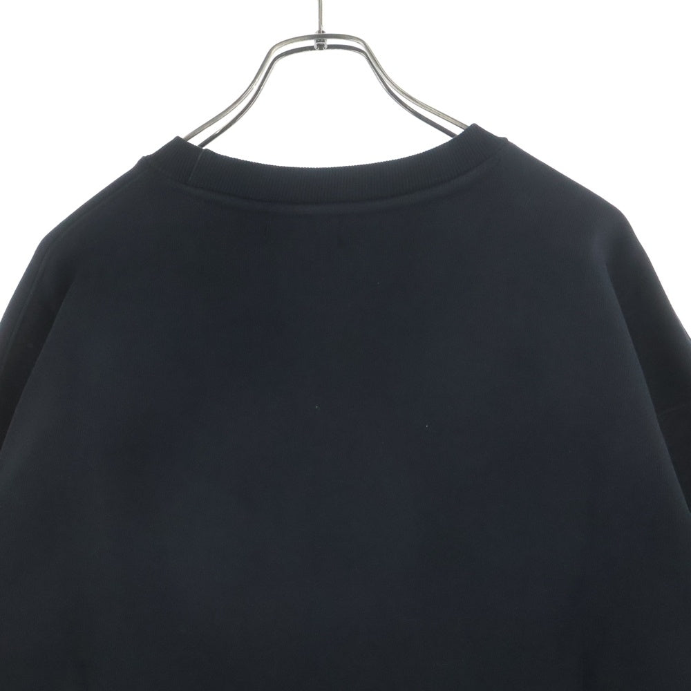 THUG CLUB(サグクラブ) 24SS エンブレムロゴ ヘビーウェイト クルーネック スウェット トレーナー ブラック TC24SS2301