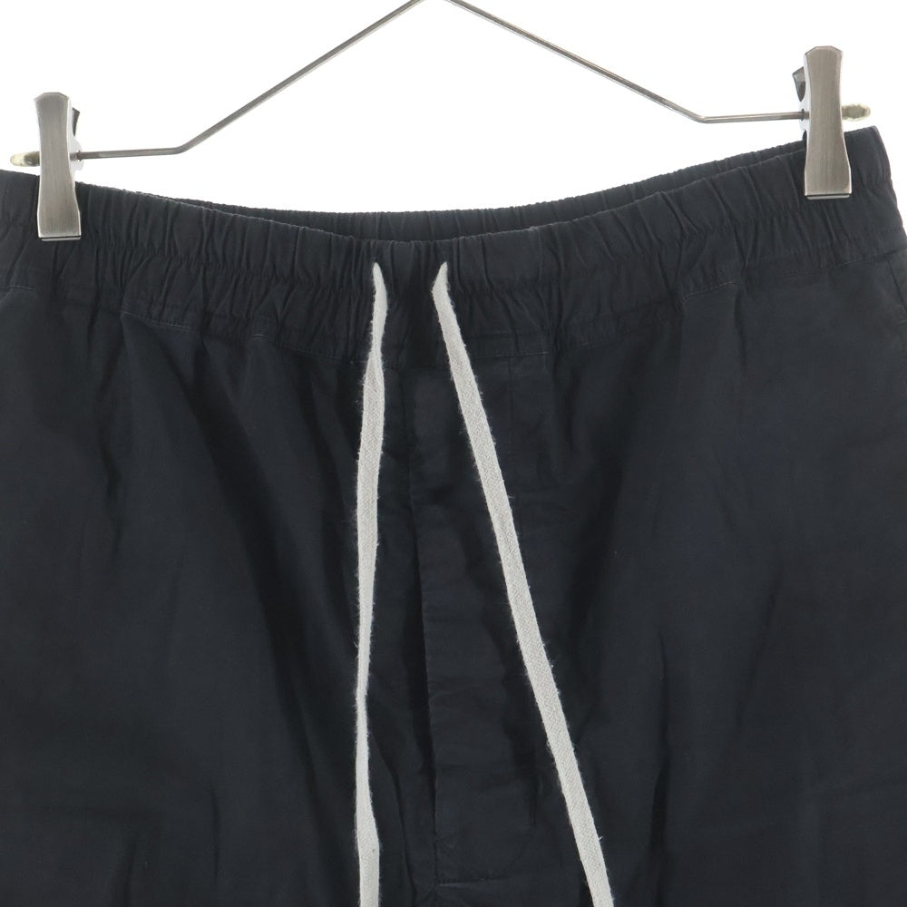 Rick Owens(リックオウエンス) 23SS DRAWSTRING SLIM LONG PANTS ドローストリング スリム コットン ロングパンツ ブラック RU01C4390-P