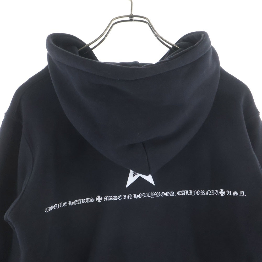 CHROME HEARTS(クロムハーツ) SWTSHRT HD ZIP バックスタープリント ダガージップアップスウェット フーディーパーカー ブラック