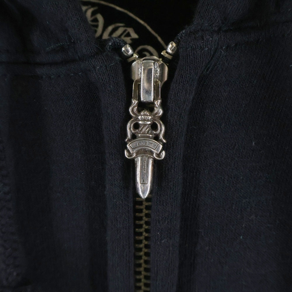 CHROME HEARTS(クロムハーツ) SWTSHRT HD ZIP バックスタープリント ダガージップアップスウェット フーディーパーカー ブラック