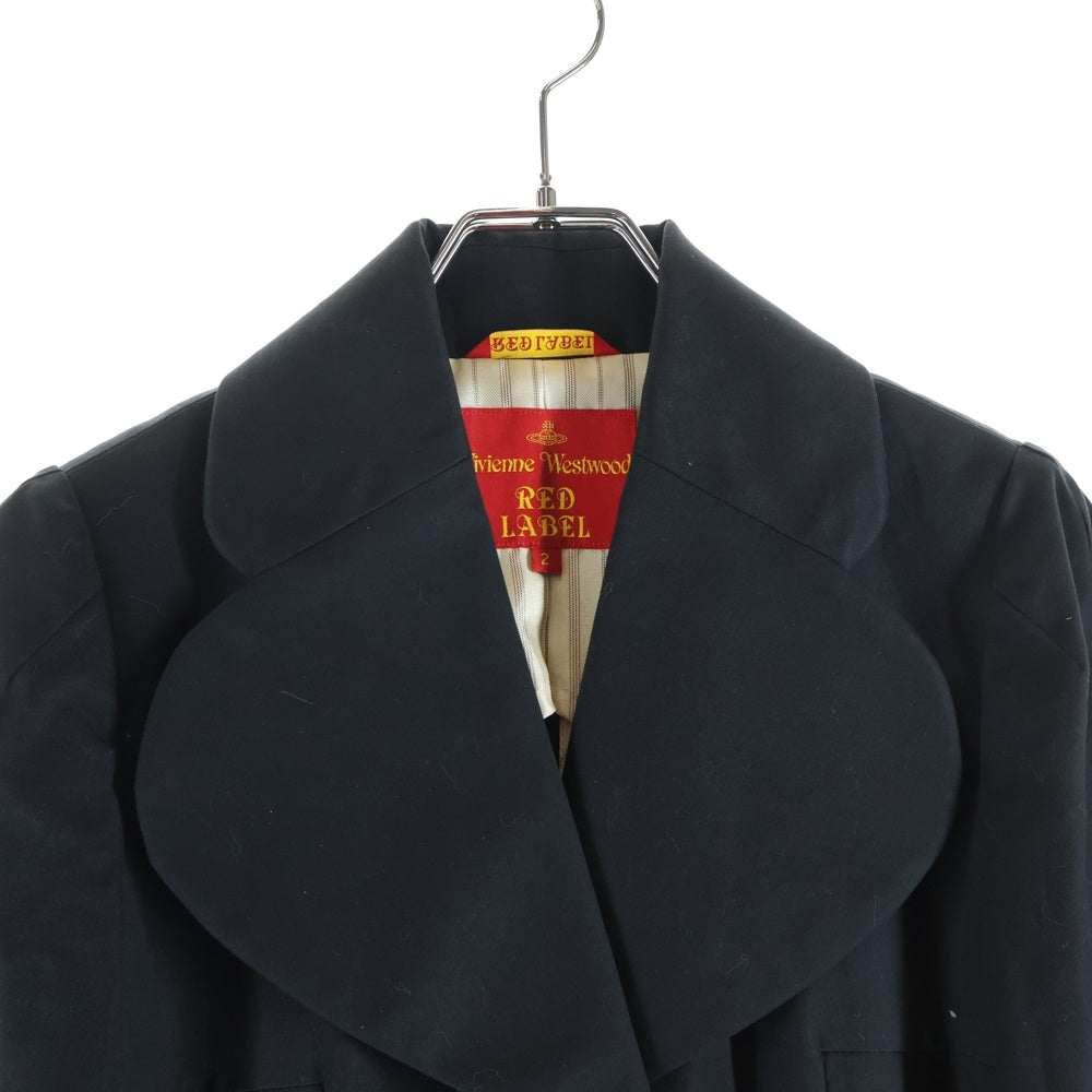 Vivienne Westwood Red Label(ヴィヴィアンウエストウッドレッドレーベル) コットン ラウンドカラー 3B トレンチコート レディース ブラック