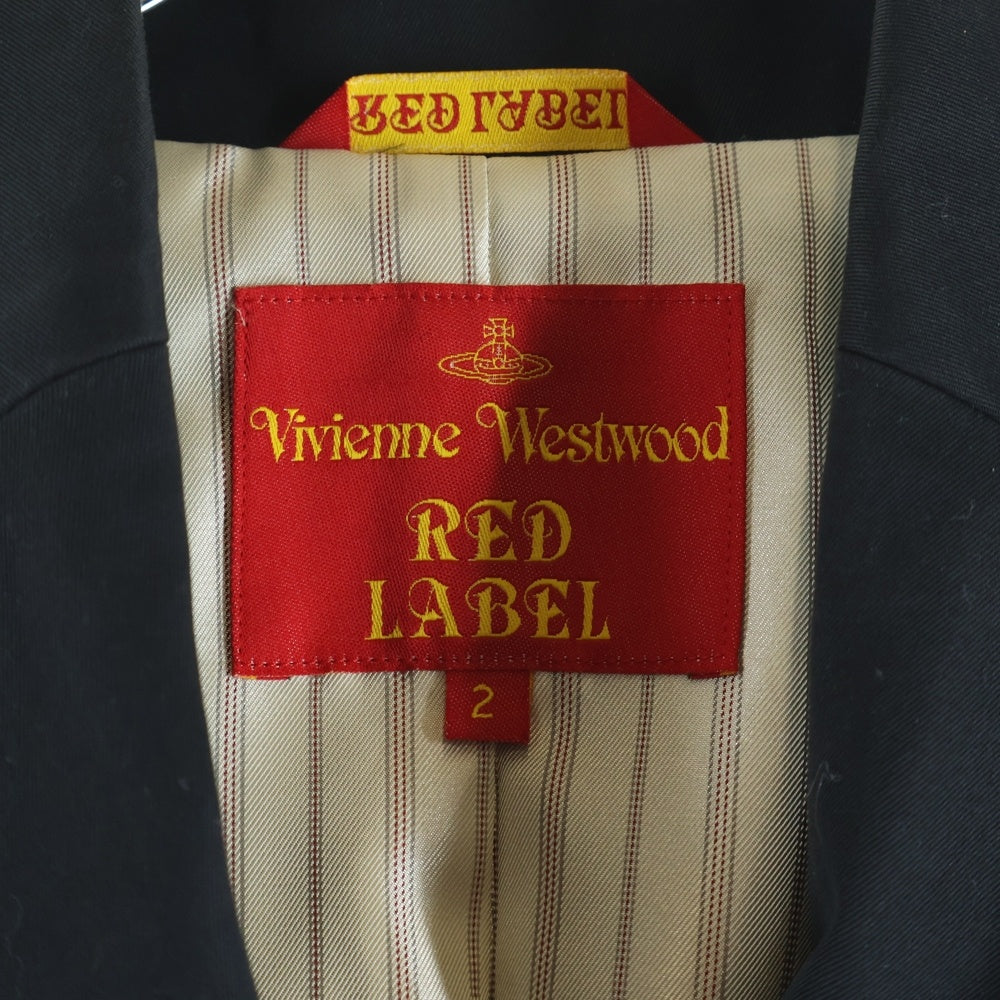 Vivienne Westwood Red Label(ヴィヴィアンウエストウッドレッドレーベル) コットン ラウンドカラー 3B トレンチコート レディース ブラック