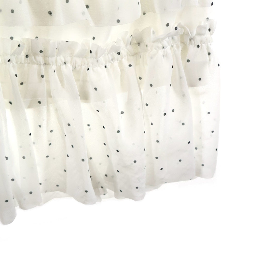 snidel(スナイデル) ドット柄 ショルダーリボン キャミワンピース ホワイト レディース SWFO251125