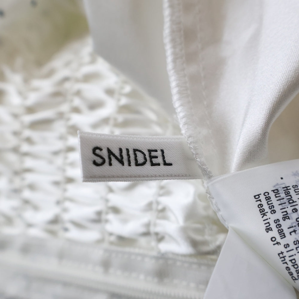 snidel(スナイデル) ドット柄 ショルダーリボン キャミワンピース ホワイト レディース SWFO251125
