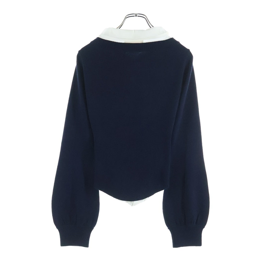 NO BRAND(ノーブランド) ANDMARY アンドマリー MADISON GIRLS SET UP マディソン ガールズ レイヤードデザインニット プリーツミニスカート セットアップ 2ピース レディース AM1413