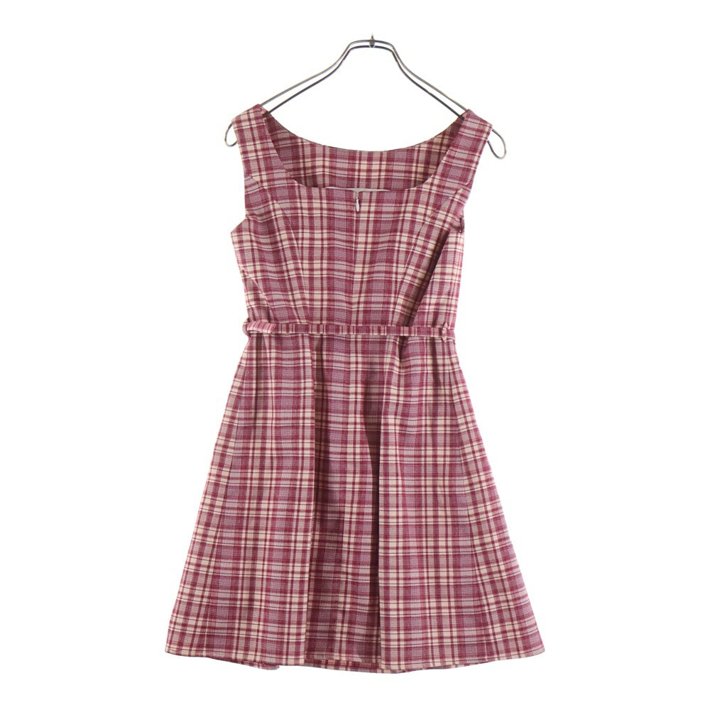 NO BRAND(ノーブランド) Her Lip to ハーリップトゥ PADDINGTON MINI DRESS チェック柄 パディントン ミニドレス レッド レディース 1252305208