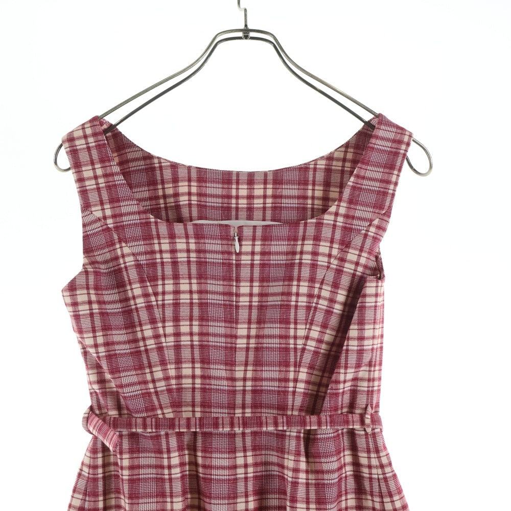 NO BRAND(ノーブランド) Her Lip to ハーリップトゥ PADDINGTON MINI DRESS チェック柄 パディントン ミニドレス レッド レディース 1252305208