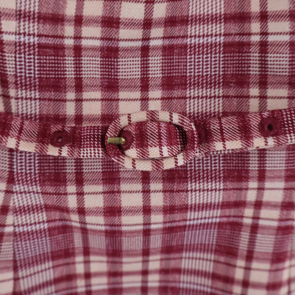 NO BRAND(ノーブランド) Her Lip to ハーリップトゥ PADDINGTON MINI DRESS チェック柄 パディントン ミニドレス レッド レディース 1252305208