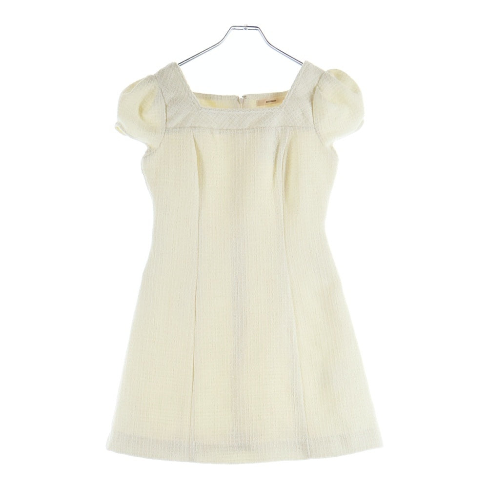 NO BRAND(ノーブランド) MISTREASS ミストレアス SUMMER TWEED COMPACT MINI DRESS サマーツイード コンパクト ミニドレス アイボリー レディース 251303