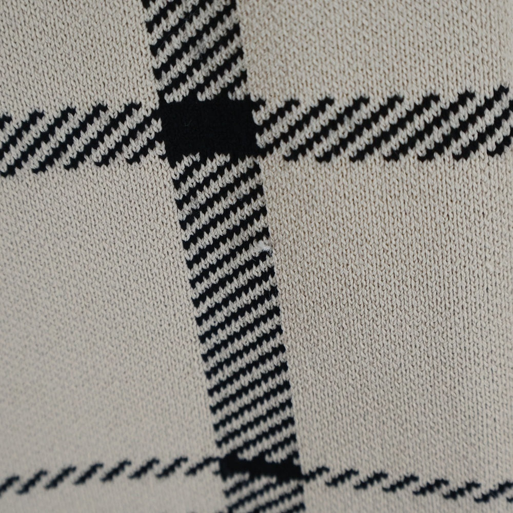 NO BRAND(ノーブランド) Her Lip to ハーリップトゥ TROIS LOGO KNIT MINI DRESS トロワロゴ ニット ミニドレス ベージュ/ブラック レディース 1243205023