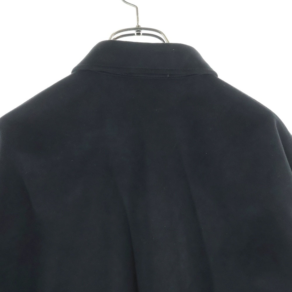 THE RERACS(ザ リラクス) 24AW LONGSLEEVE SHIRT JACKET スウェード シルバーボタン ロングスリーブ レギュラーカラー シャツ ジャケット ブラック 24FW-REBL-438-2-F