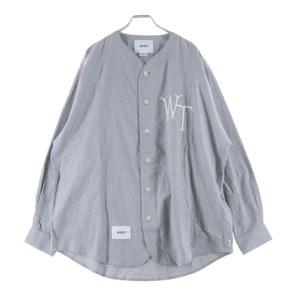 WTAPS(ダブルタップス) 24AW LEAGUE LS SHRIT リーグ ベースボールシャツ グレー 242TQDT-SHM03