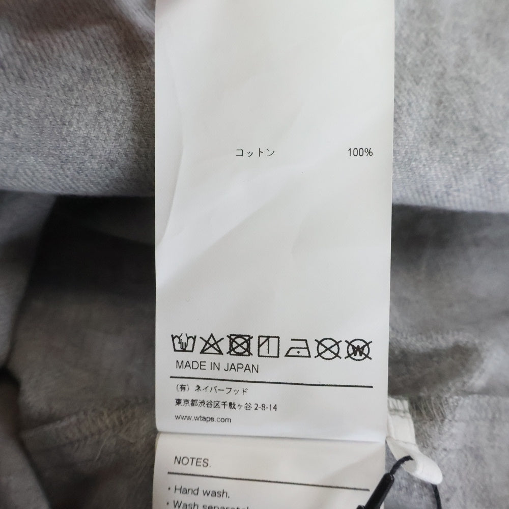 WTAPS(ダブルタップス) 24AW LEAGUE LS SHRIT リーグ ベースボールシャツ グレー 242TQDT-SHM03