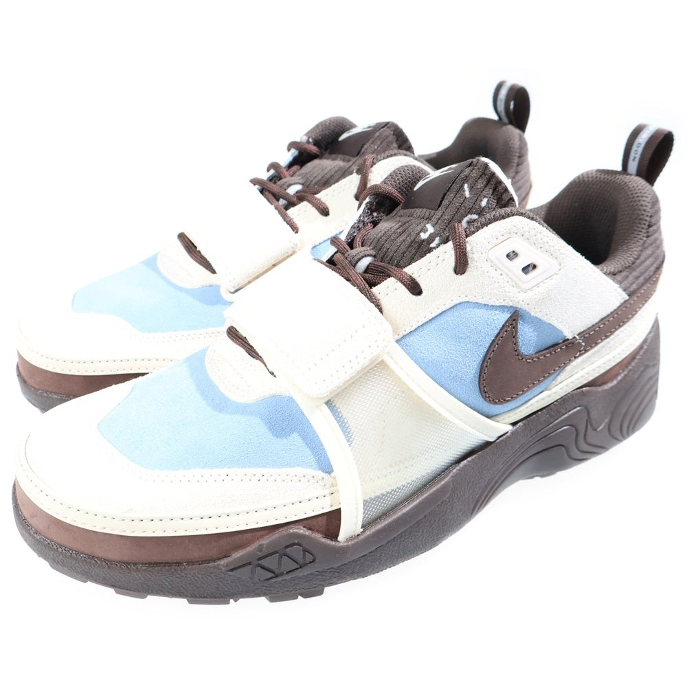 NIKE(ナイキ) ×TRAVIS SCOTT ZOOM FIELD JAXX トラヴィススコット ズーム フィールド ジャックス ローカットスニーカー ブラウン/ブルー US9/27cm HQ3072-400