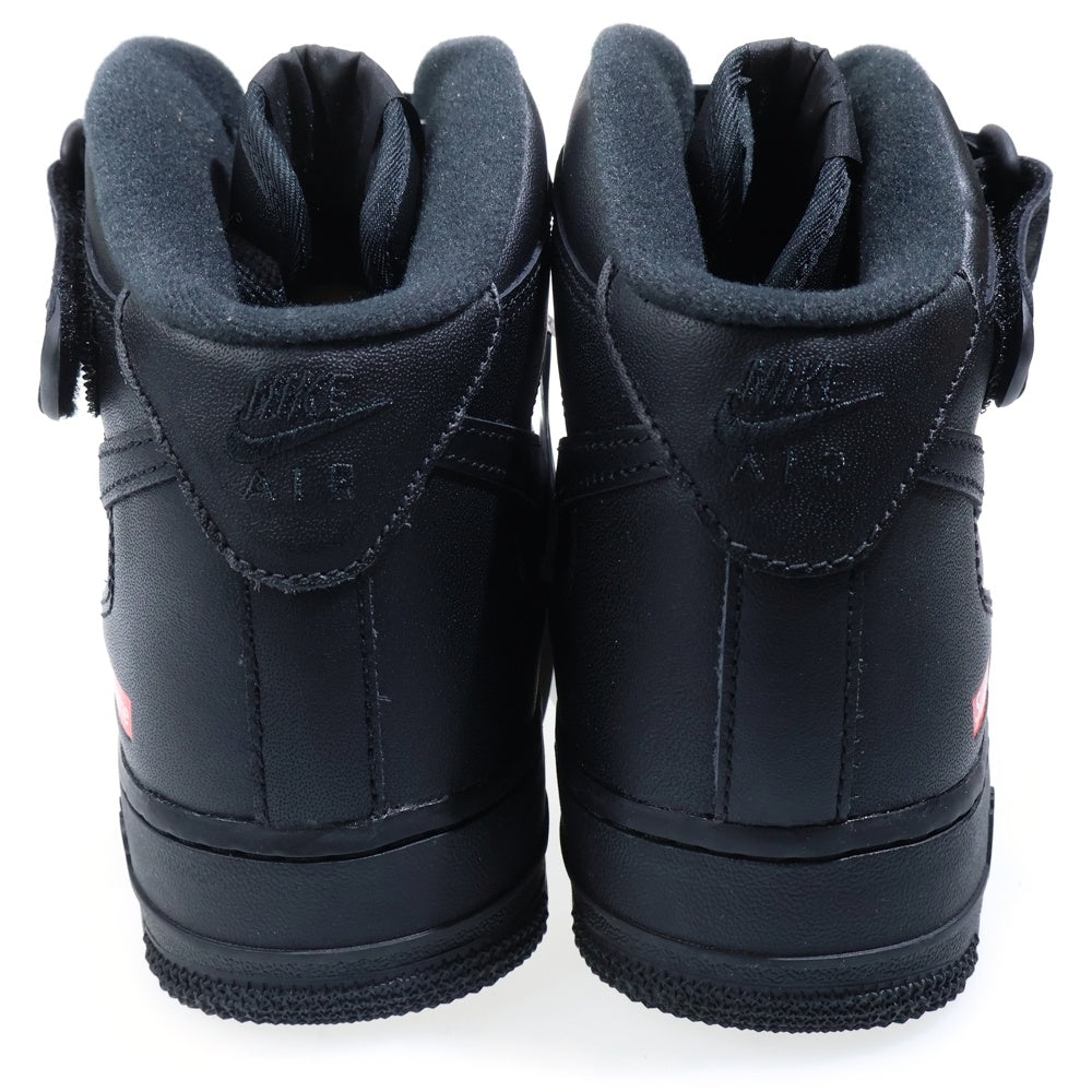 NIKE(ナイキ) ×SUPREME AIR FORCE 1 MID BLACK シュプリーム エアフォースワン ミッドカットスニーカー ブラック US8.5/26.5cm FZ8784-001