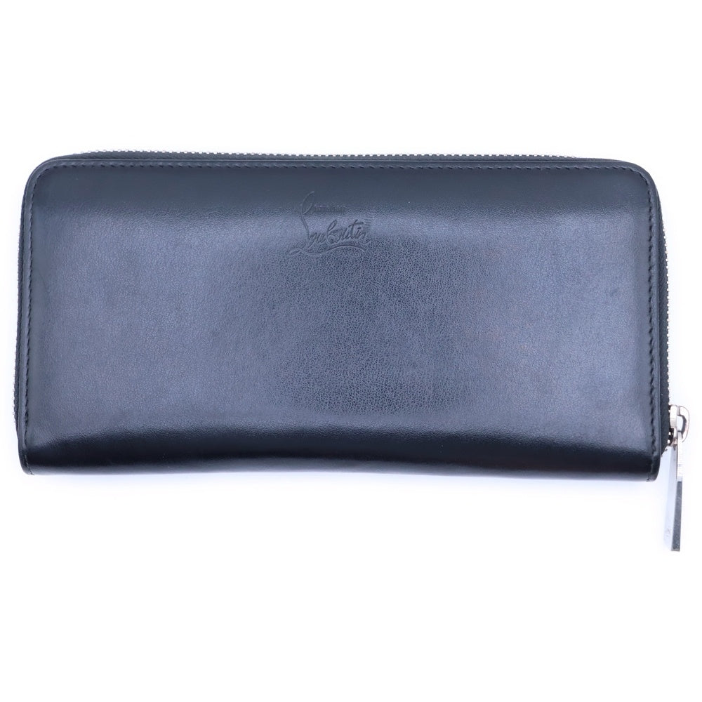 CHRISTIAN LOUBOUTIN(クリスチャンルブタン) PANETTONE パネトーネ レザー ラウンドファスナー ロングウォレット 長財布 ブラック/レッド 3195121