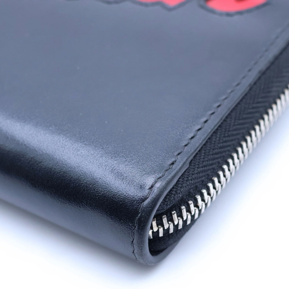 CHRISTIAN LOUBOUTIN(クリスチャンルブタン) PANETTONE パネトーネ レザー ラウンドファスナー ロングウォレット 長財布 ブラック/レッド 3195121