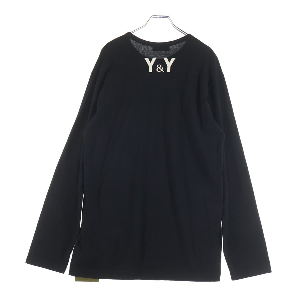 Yohji Yamamoto POUR HOMME(ヨウジヤマモト プールオム) 16SS JERSEY PIGMENT PT LONG SLEEVE ジャージー ピグメント プリントデザイン 長袖Tシャツ H0-T80-088-1-03