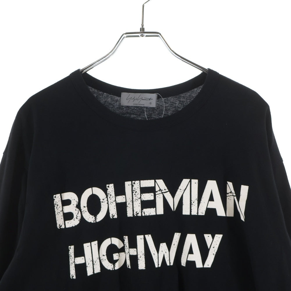 Yohji Yamamoto POUR HOMME(ヨウジヤマモト プールオム) 16SS JERSEY PIGMENT PT LONG SLEEVE ジャージー ピグメント プリントデザイン 長袖Tシャツ H0-T80-088-1-03