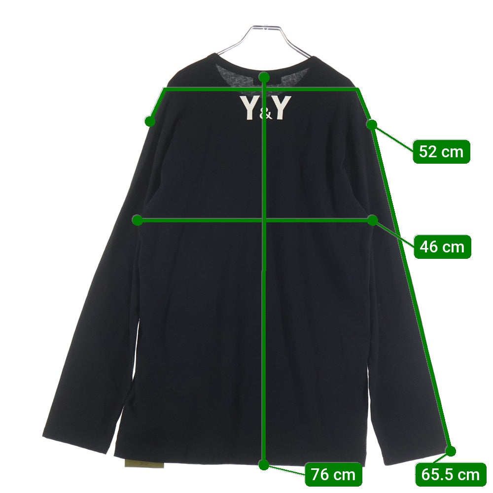 Yohji Yamamoto POUR HOMME(ヨウジヤマモト プールオム) 16SS JERSEY PIGMENT PT LONG SLEEVE ジャージー ピグメント プリントデザイン 長袖Tシャツ H0-T80-088-1-03