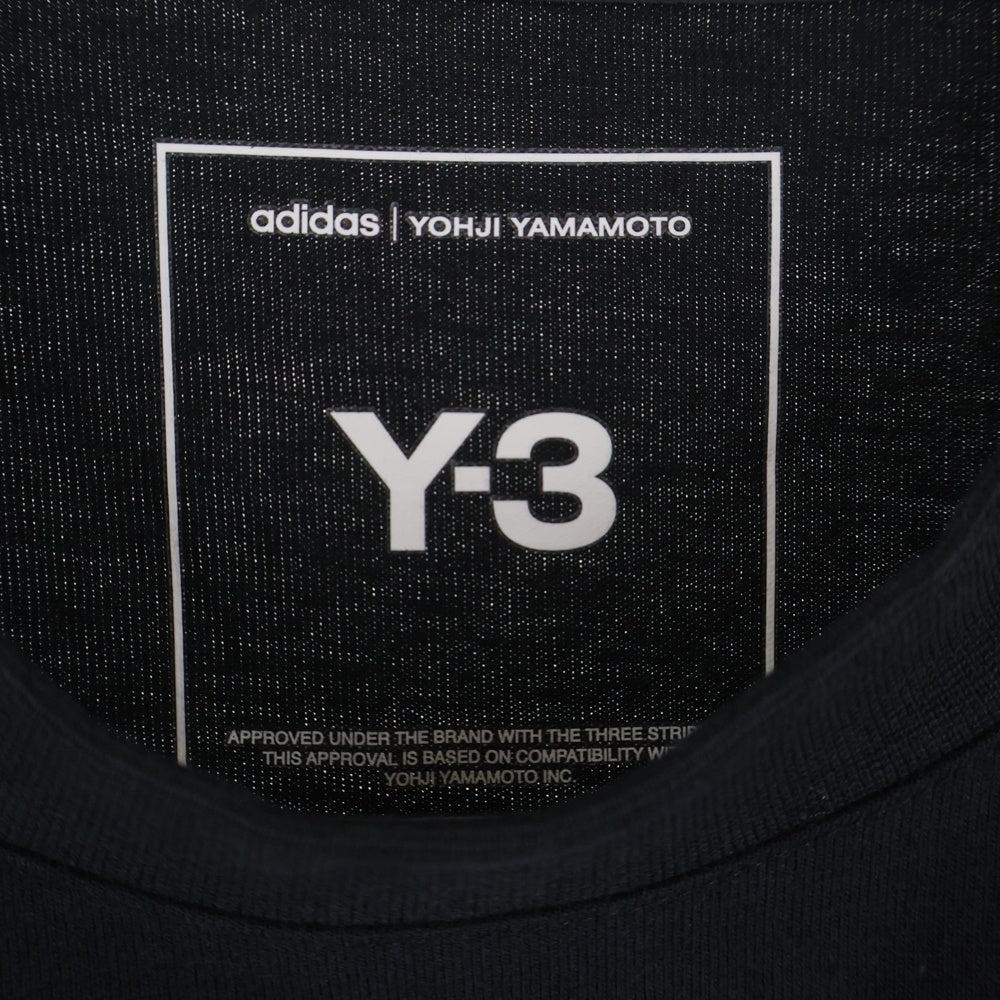 Y-3(ワイスリー) GRAPHIC LONG SLEEVE TEE グラフィックデザイン クルーネック カットソー 長袖Tシャツ ブラック JX4747