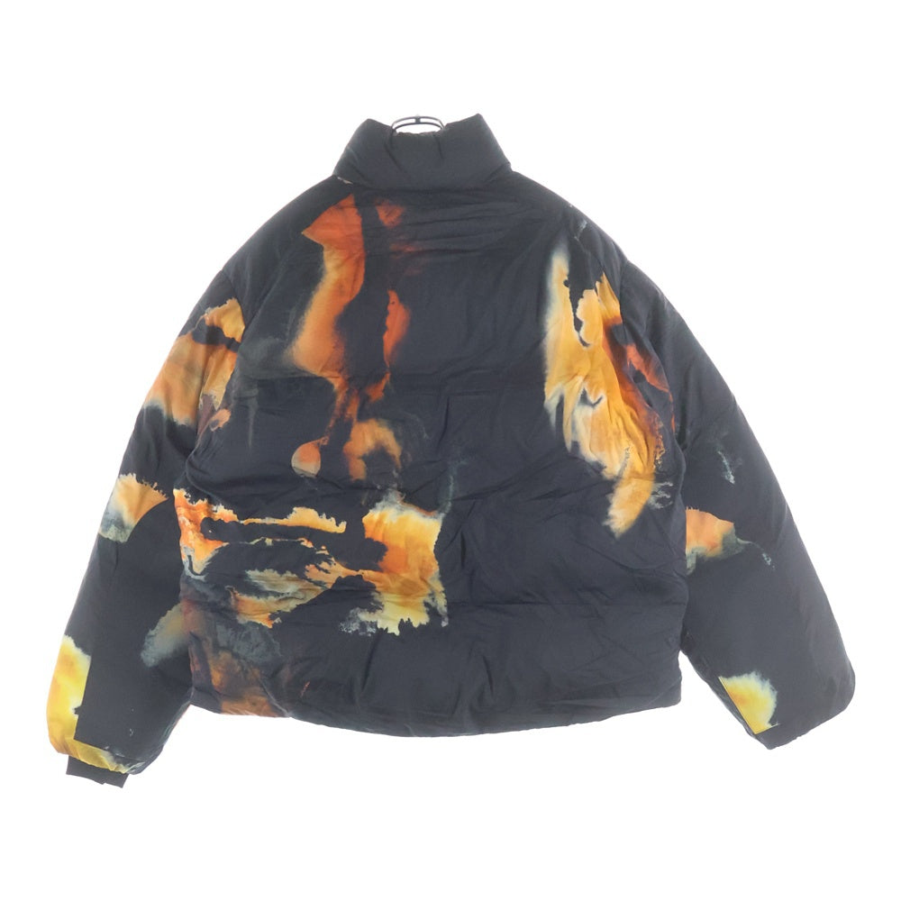 Y-3(ワイスリー) AOP PUFFER JACKET 琥珀プリントデザイン ジップアップ ダウンジャケット ブラック KA2364