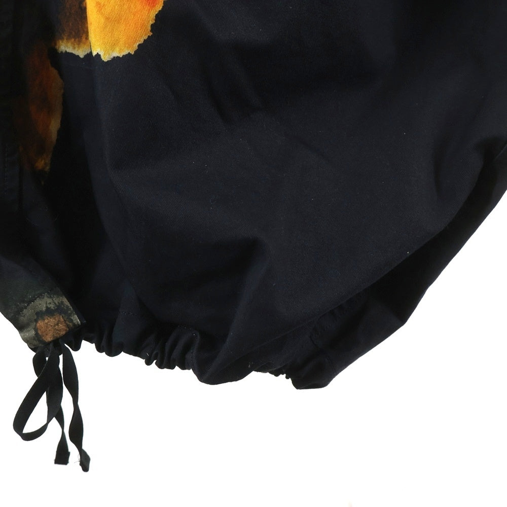 Y-3(ワイスリー) AOP UT TWILL CARGO PANTS 琥珀プリントデザイン ツイル マルチポケット ドローストリング カーゴパンツ ブラック KE2314