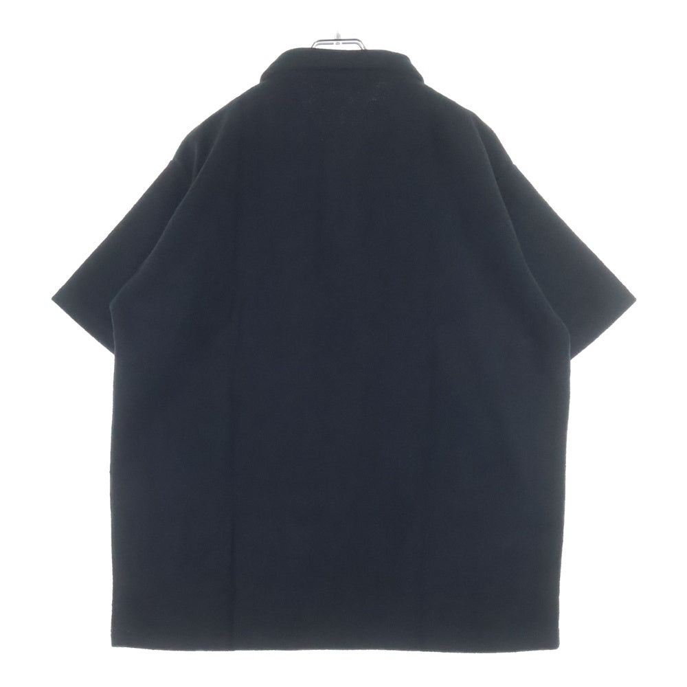 GOD SELECTION XXX(ゴッドセレクショントリプルエックス) 24SS PILE POLO SHIRT パイル生地 胸ロゴデザイン 半袖ポロシャツ ブラック GX-S24-PL-02