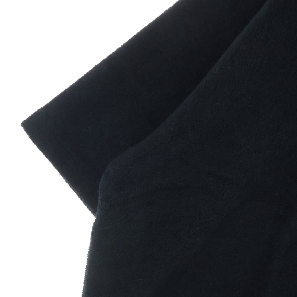 GOD SELECTION XXX(ゴッドセレクショントリプルエックス) 24SS PILE POLO SHIRT パイル生地 胸ロゴデザイン 半袖ポロシャツ ブラック GX-S24-PL-02