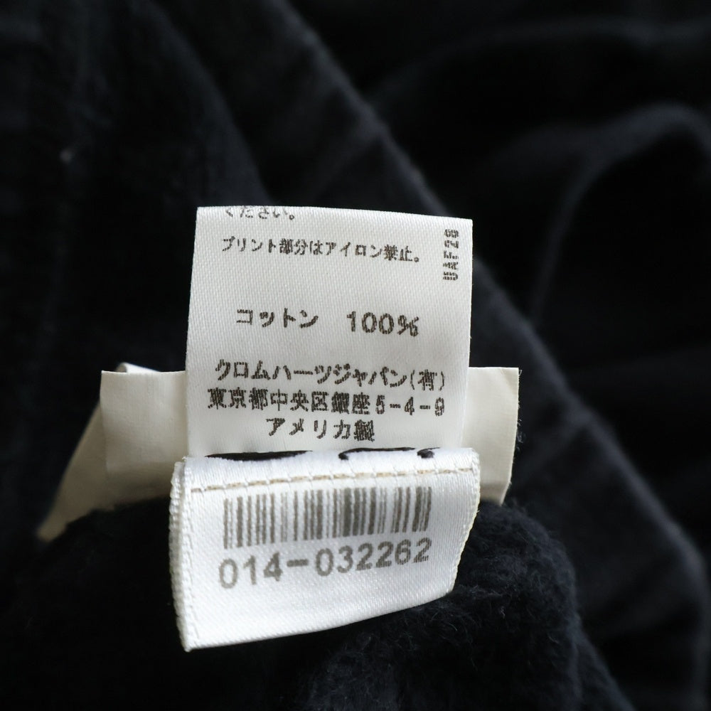 CHROME HEARTS(クロムハーツ) CH CROSS シーエイチクロス ロゴデザイン ドローストリング スウェットパンツ ブラック