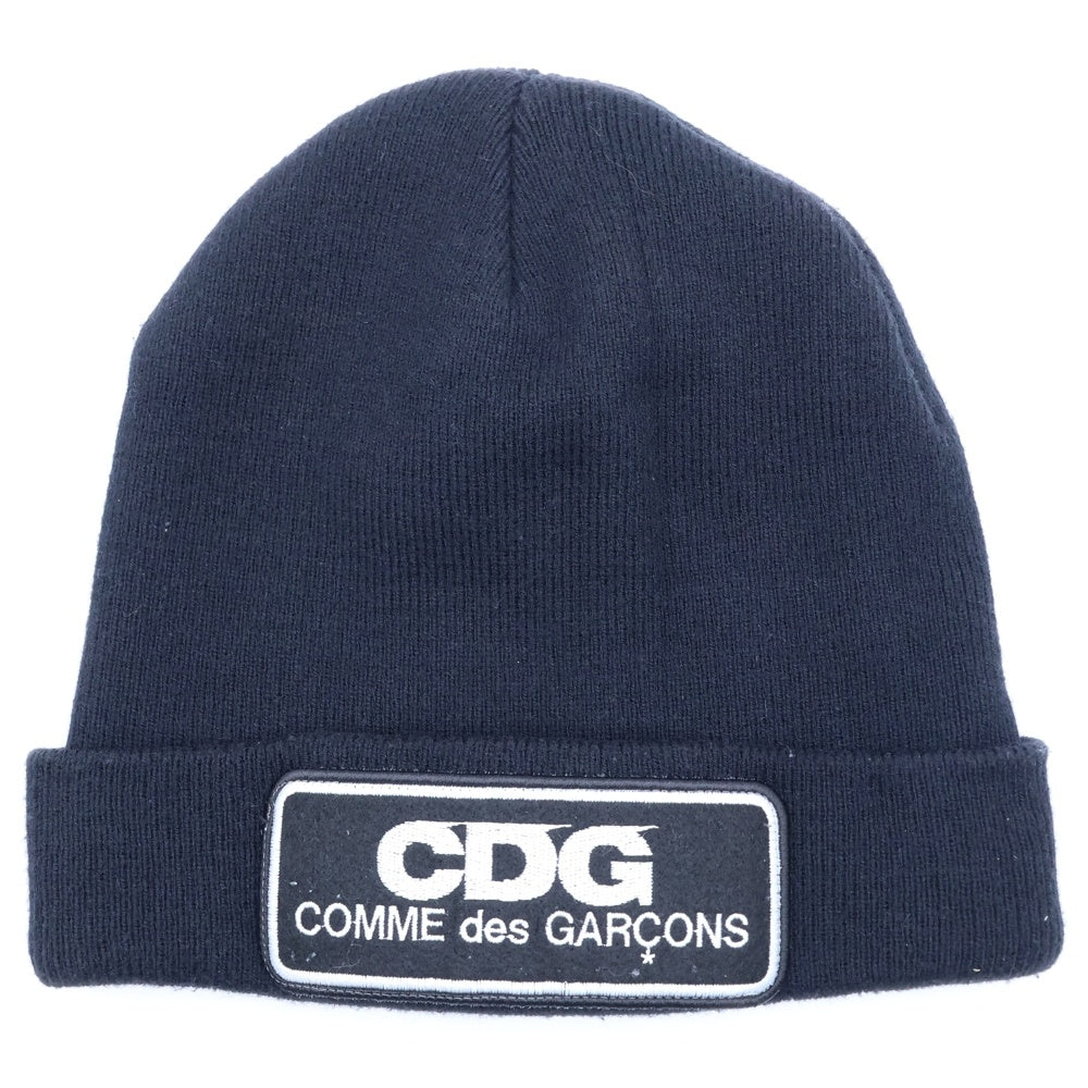 COMME des GARCONS(コムデギャルソン) CDGエンブロイダリーロゴデザイン ニットキャップ 帽子 ブラック SZ-K602