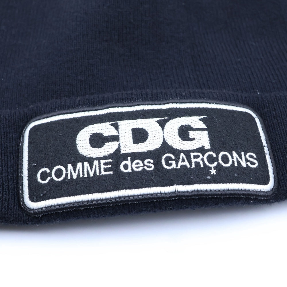 COMME des GARCONS(コムデギャルソン) CDGエンブロイダリーロゴデザイン ニットキャップ 帽子 ブラック SZ-K602