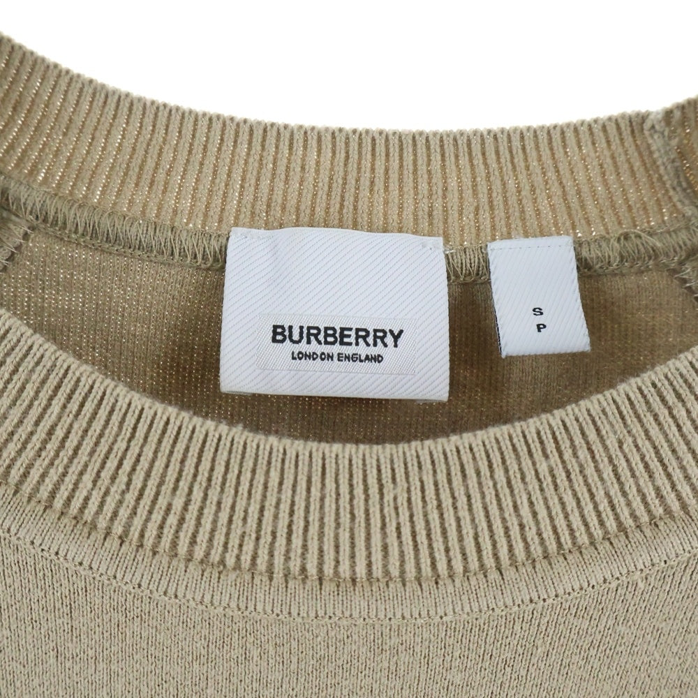 BURBERRY LONDON(バーバリーロンドン) 21AW ホースフェリー ロゴデザイン モックネック ニット セーター ブラウン 8013586