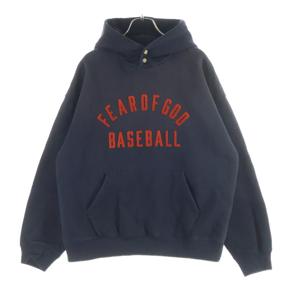 FEAR OF GOD(フィアオブゴッド) BASEBALL ベースボール フロントロゴデザイン フーデッド スウェット パーカー ブラック FG50-078