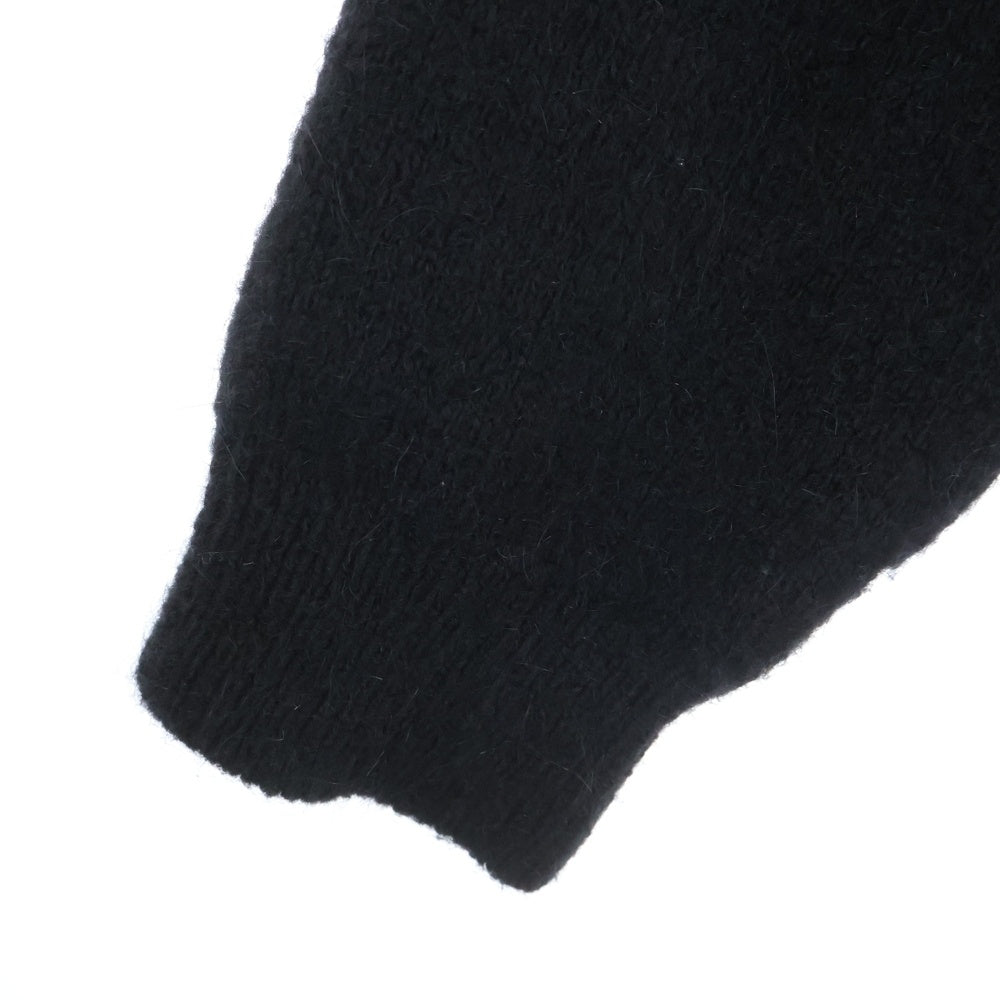 BARROW(バロウ) BIG ビックロゴデザイン クルーネック ニット セーター ブラック