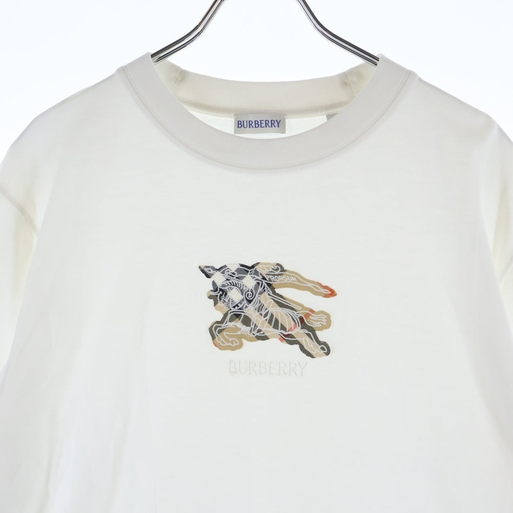 BURBERRY(バーバリー) EKDチェック クルーネック半袖カットソーTシャツ ホワイト 8116170
