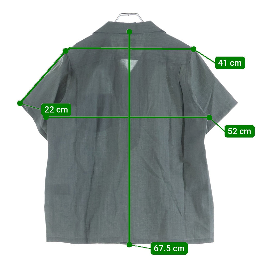 VISVIM(ヴィスヴィム) 22SS FAIRWAY SHIRT P.O S/S フェアウェイ リネン オープンカラー半袖シャツ グリーン 0122105011021