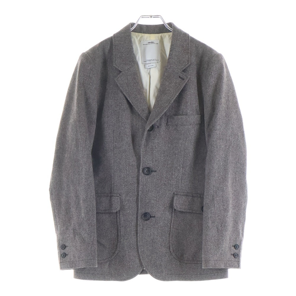 VISVIM(ヴィスヴィム) ACADEMIA BLAZER アカデミア ブレザー 3B ノッチドラペル シングルテーラードジャケット ブラウン VS0001975