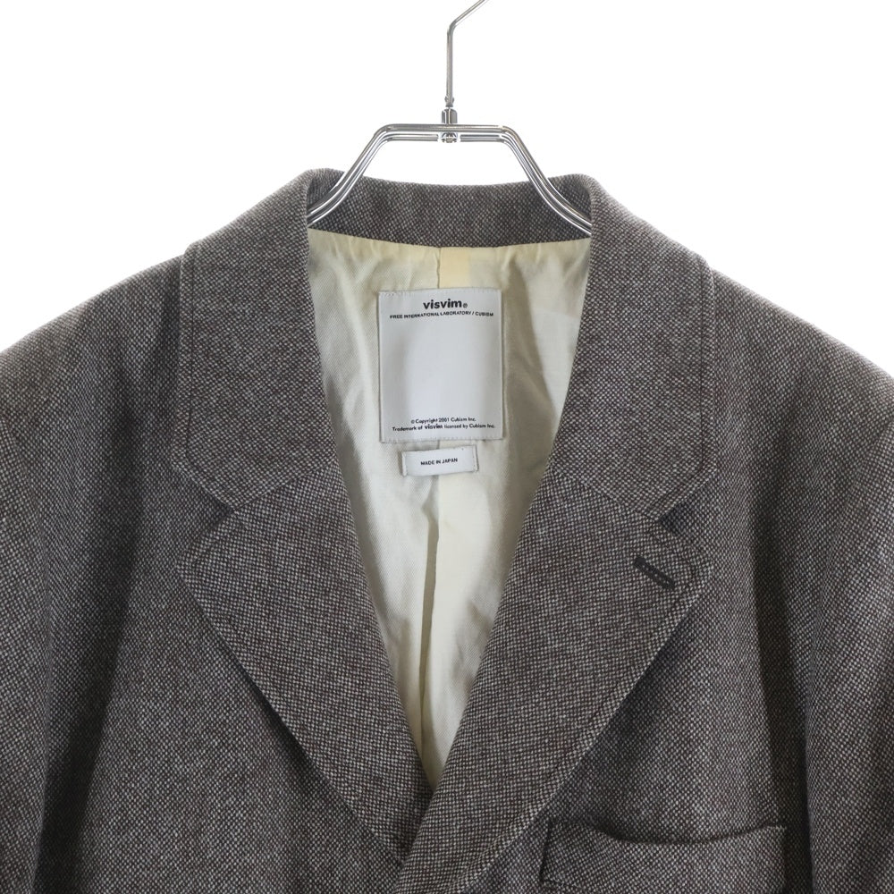 VISVIM(ヴィスヴィム) ACADEMIA BLAZER アカデミア ブレザー 3B ノッチドラペル シングルテーラードジャケット ブラウン VS0001975