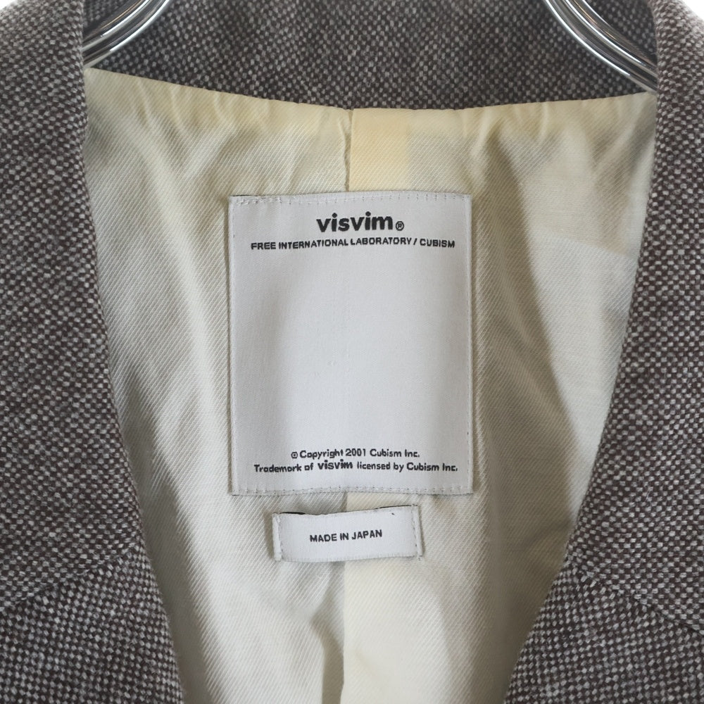 VISVIM(ヴィスヴィム) ACADEMIA BLAZER アカデミア ブレザー 3B ノッチドラペル シングルテーラードジャケット ブラウン VS0001975