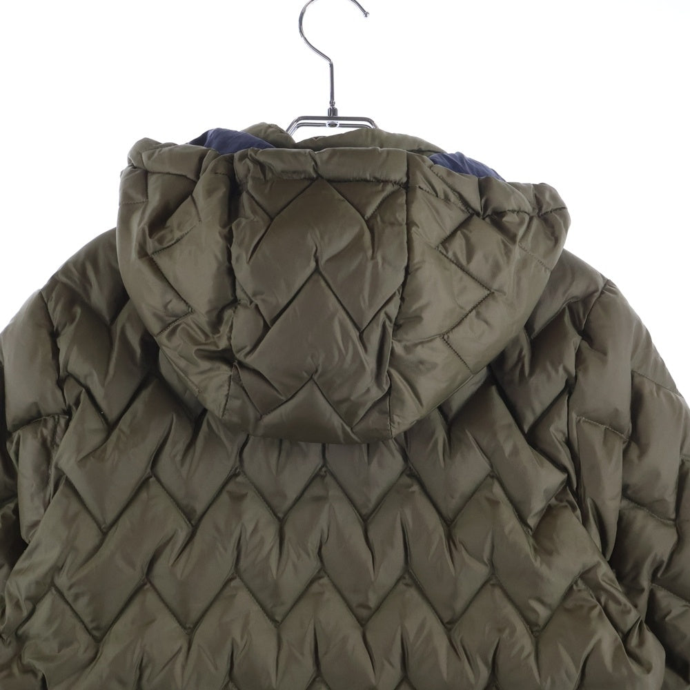 AIGLE(エーグル) キルティング フーデットダウン ロングジャケット ネイビー/カーキ ZBFH972-KC18C-SO レディース