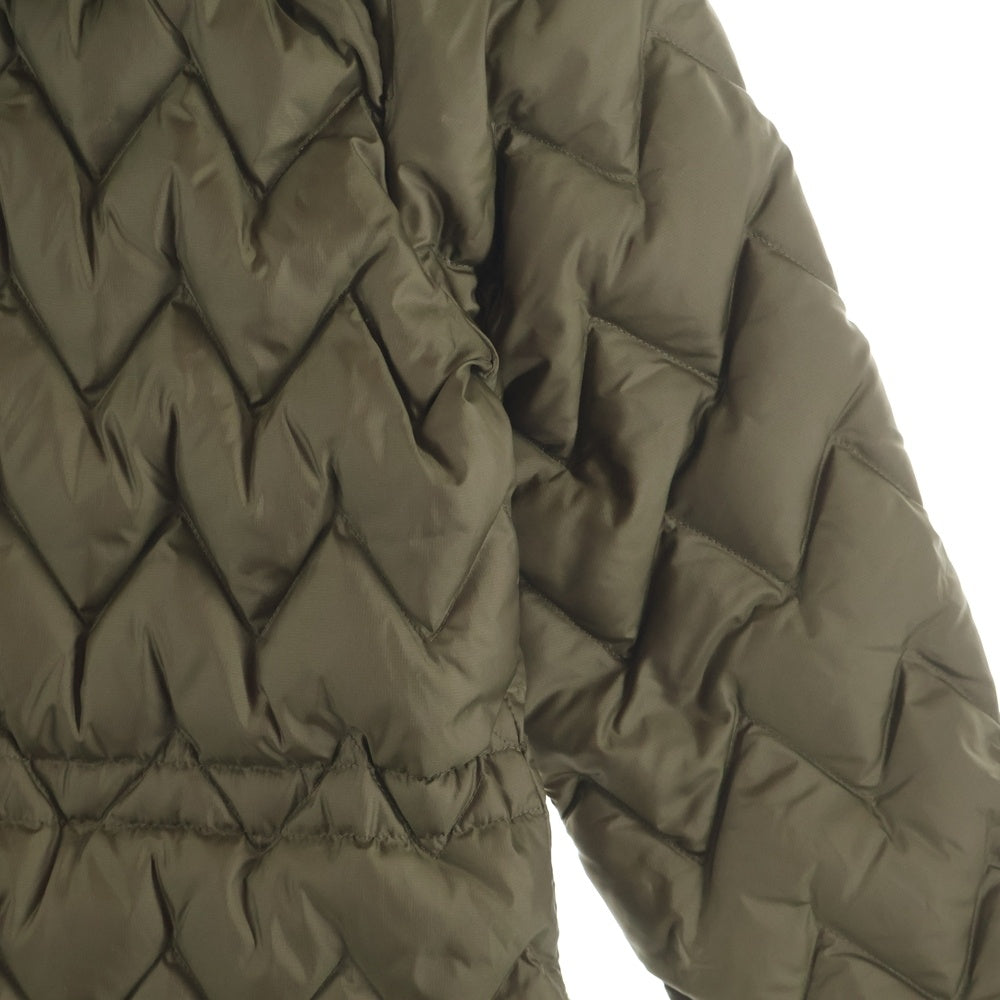 AIGLE(エーグル) キルティング フーデットダウン ロングジャケット ネイビー/カーキ ZBFH972-KC18C-SO レディース
