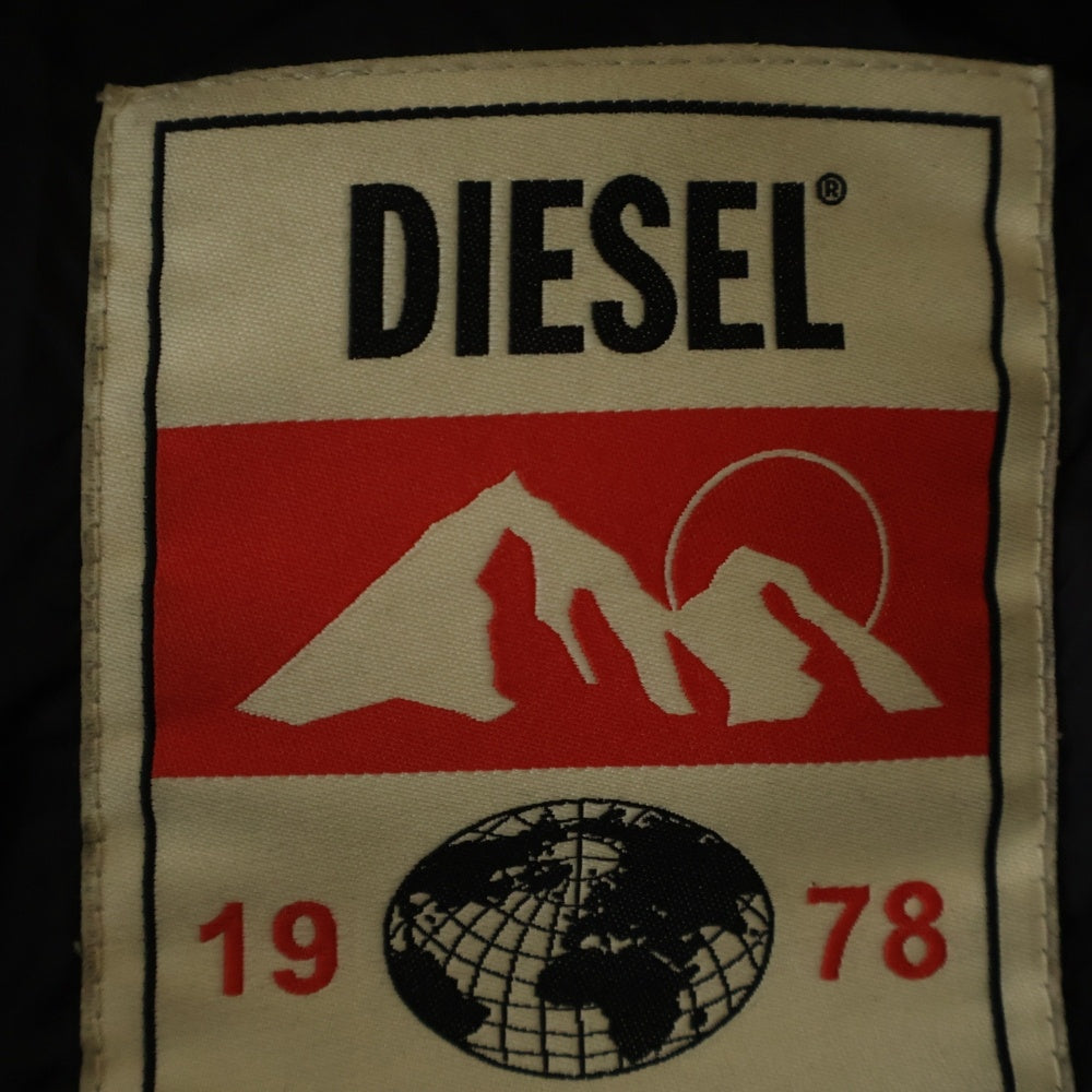 DIESEL(ディーゼル) W-ROLF JACKET ダブルウルフ フーデッドジップアップダウンジャケット ブラック A03143