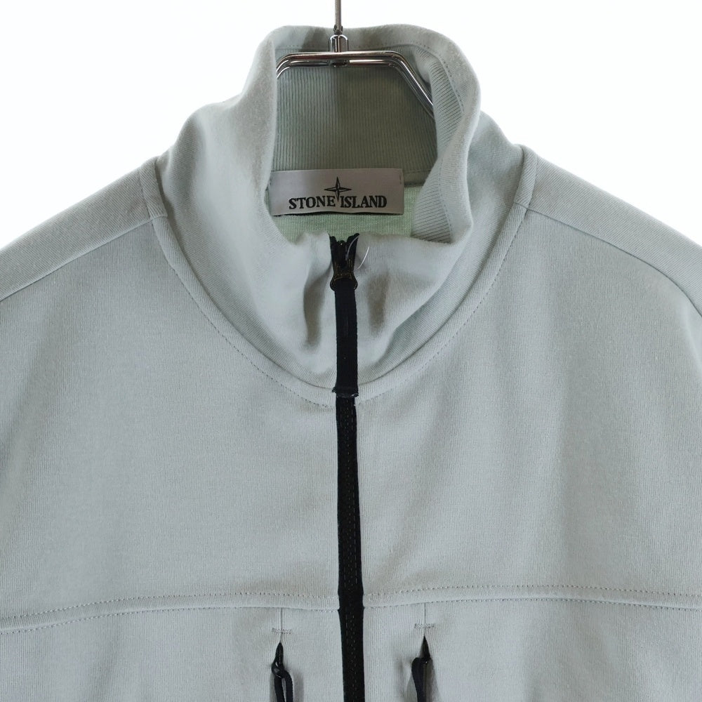 STONE ISLAND(ストーンアイランド) 22AW ZIPPED SWEATSHIRT STELLINA ジップド ステリーナ スウェット ジップアップジャケット グレー 7715622G5