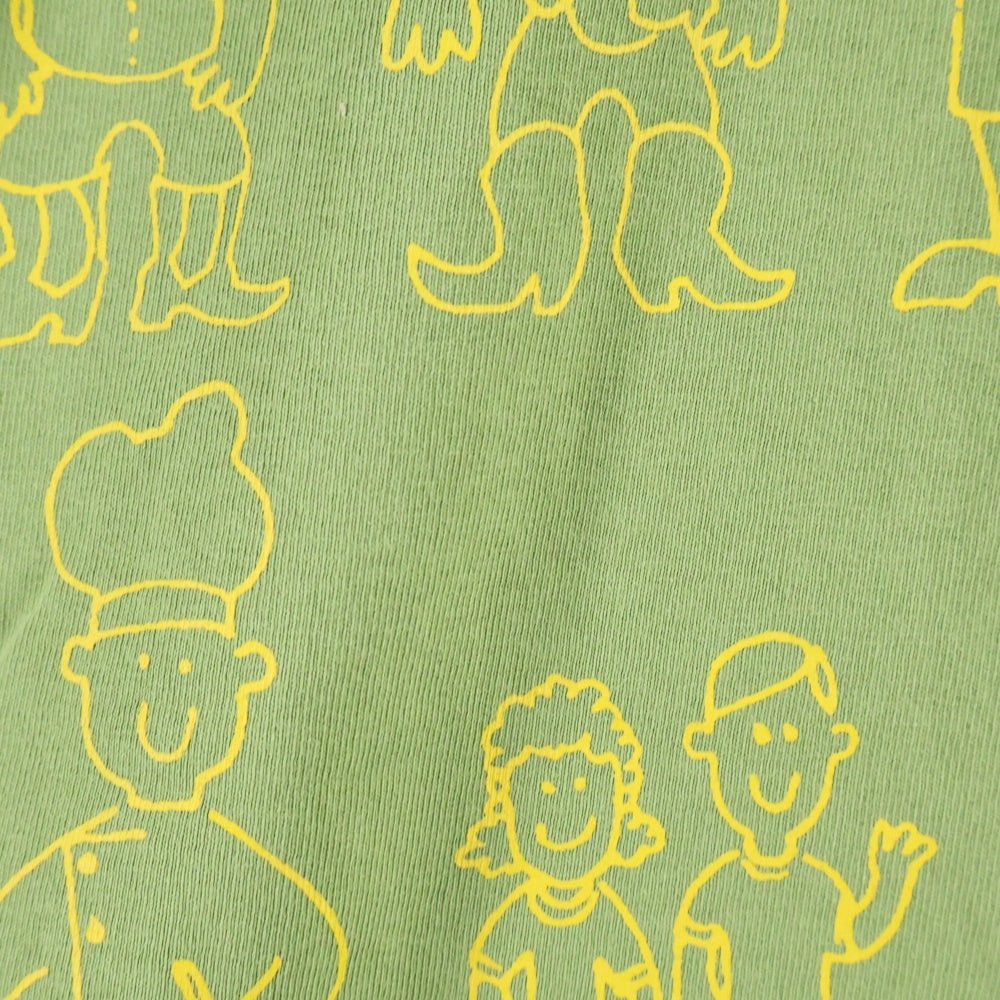 BoTT(ボット) キャラクタープリント クルーネック 半袖Tシャツ カットソー グリーン 253BoTT59