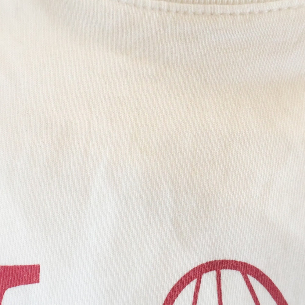 Mardi Mercredi(マルディメクルディ) FLOWER フラワーロゴプリント クルーネック 半袖Tシャツ カットソー ホワイト レディース